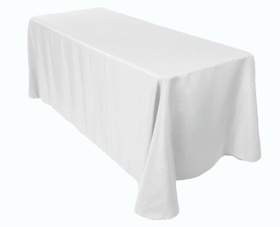 6' Rectangular White Table Linens